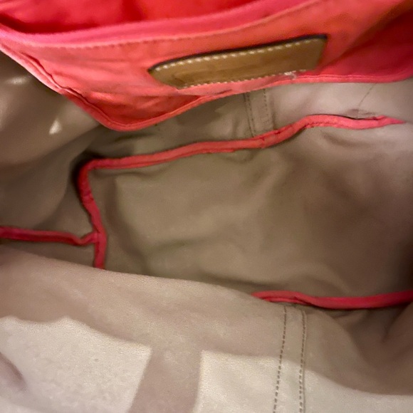 Coach Hadley Multistripe Duffle Tote Shoulder Bag Canvas & Leather main image 7